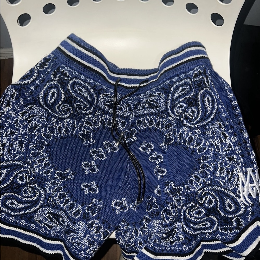Amiri MA Core B-Ball Bandana Shorts